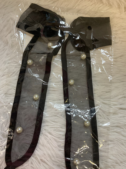 Clear Bows with Pearls