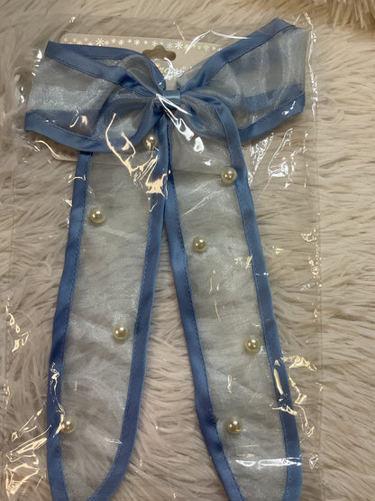 Clear Bows with Pearls