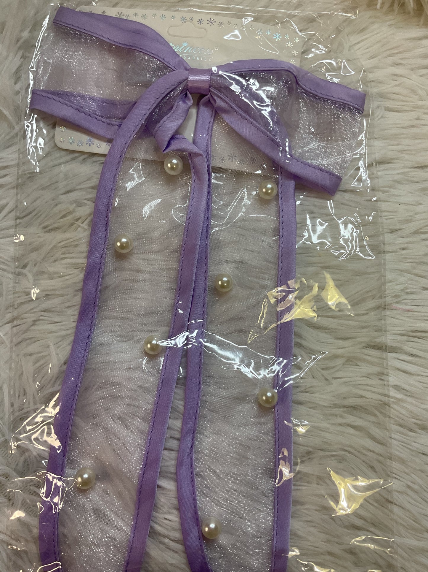 Clear Bows with Pearls